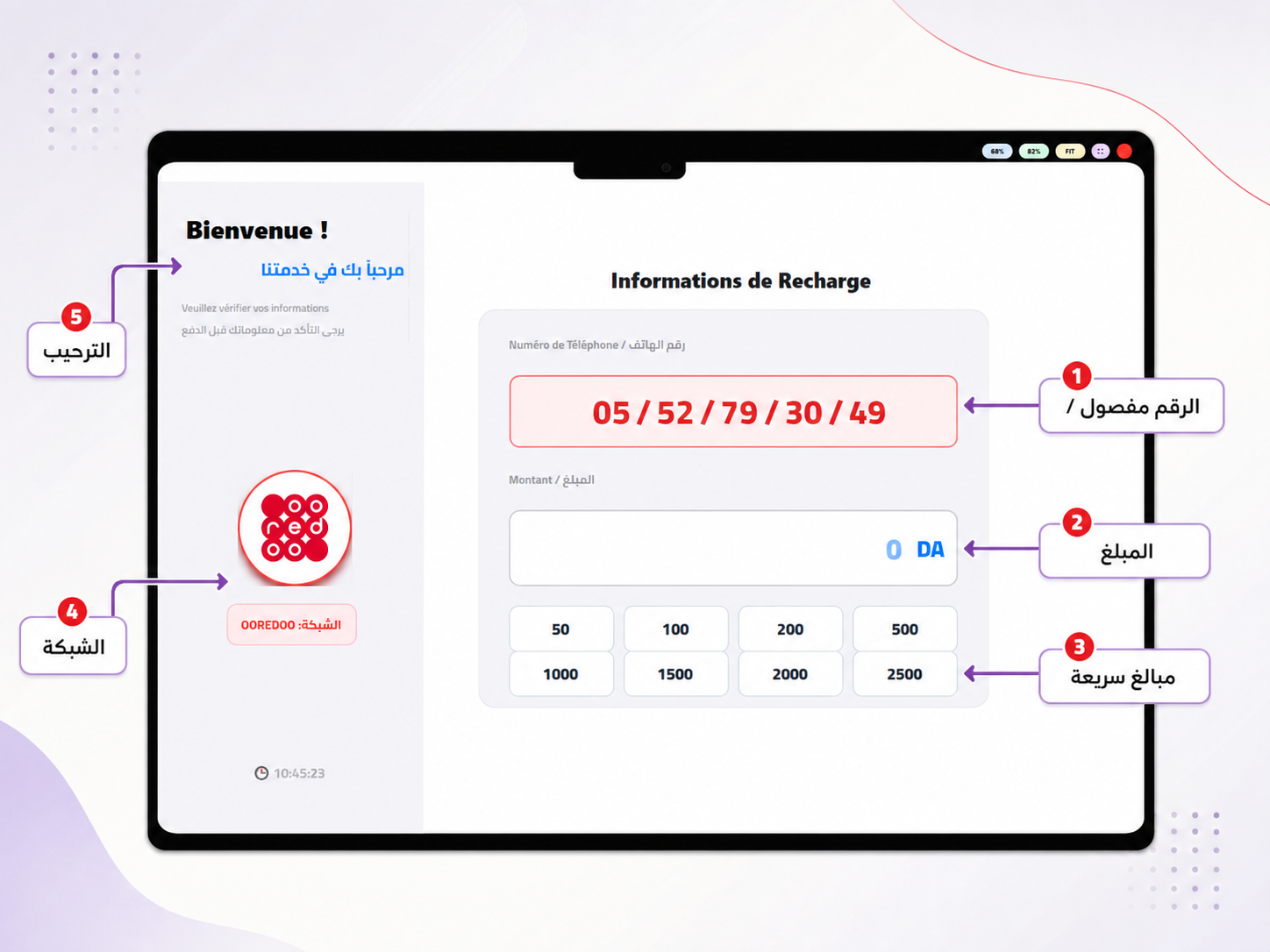 Écran client Flexy